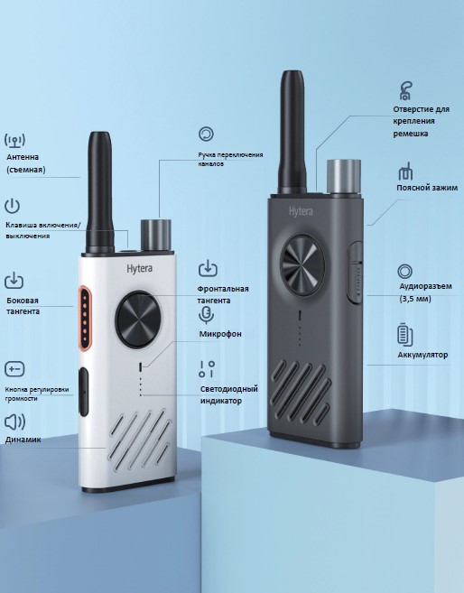 Элементы управления Hytera S1 White pearl