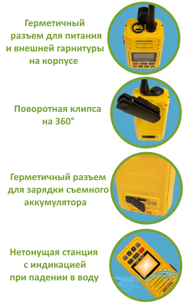 Особенности NavCom CPC-301 Свойства NavCom CPC-301