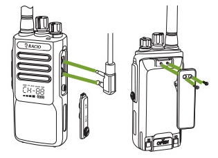 Подключение аксессуаров  Racio R810 DMR