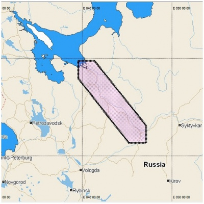 Карта C-MAP RS-515 река Северная Двина