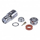 T-112C (2.8 mm.pin) ВЧ-разъем TNC,  штекер,  RG-214/DX-10,  прижимной (clamp)