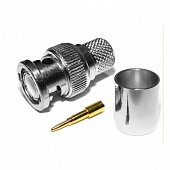 B-111B ВЧ-разъем BNC,  штекер,  RG-213,  обжимной (crimp)