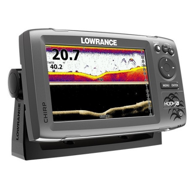 Lowrance Hook-7x Mid/High/DownScan™ вид сбоку