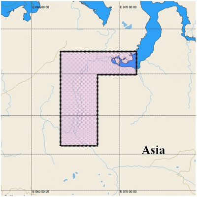 Карта C-MAP RS-511 река Обь, низовье