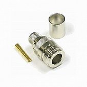 N-211B ВЧ-разъем N,  гнездо,  RG-213,  обжимной (crimp)