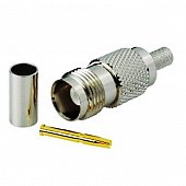 T-211F ВЧ-разъем TNC,  гнездо,  RG-58,  обжимной (crimp)