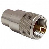 PL259/9 (U-113B) SSGT ВЧ-разъем UHF,  штекер,  RG-213,  накручивающийся