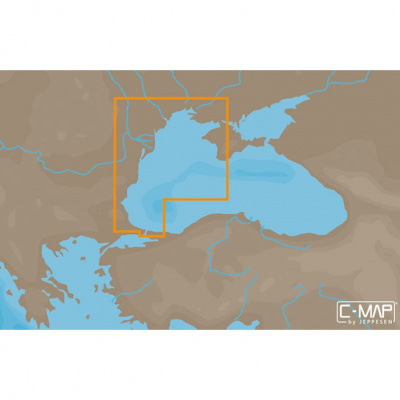 Карта C-MAP EM-120 Западная часть Черного моря и полуострова  Крым																														