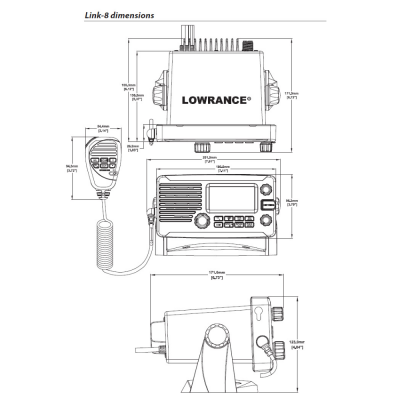 Lowrance Link-8 схема и габариты