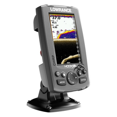 Lowrance Hook-4x Mid/High/DownScan™ вид сбоку