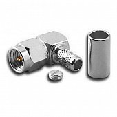 S-121F угловой ВЧ-разъем SMA,  штекер,  RG-58,  обжимной (crimp)