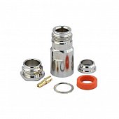 N-212C (2.8 mm.pin) ВЧ-разъем N,  гнездо,  RG-214/DX-10,  прижимной (clamp)
